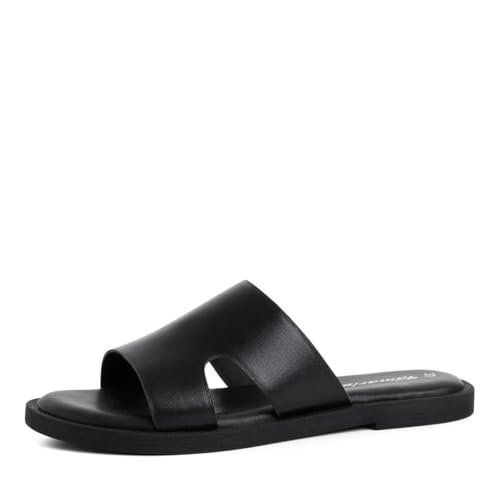 Tamaris Klapki damskie płaskie czarne (Black Leather), 38