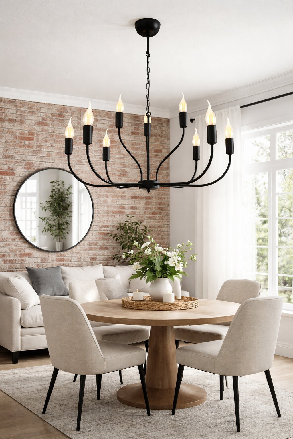 Lampa wisząca NORDLYN nowoczesny żyrandol w stylu skandynawskim