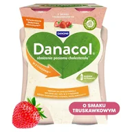Kefiry, jogurty, maślanki - Danacol Jogurt pitny o smaku truskawkowym 400 g (4 x 100 g) - miniaturka - grafika 1