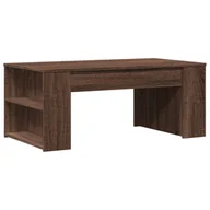 Ławy i stoliki kawowe - vidaXL Stolik kawowy brązowy dąb 102x55x42 cm materiał drewnopochodny - miniaturka - grafika 1