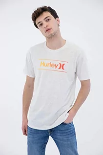 Koszule męskie - Hurley Męska koszula M Evd Reg OAO Gradiation Ss biały biały S DC3411 - grafika 1