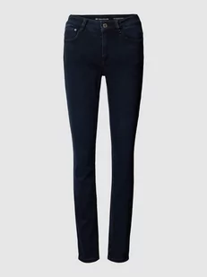 Jeansy o kroju slim fit z dodatkiem wiskozy i detalami z logo - Spodnie damskie - miniaturka - grafika 1