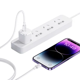 USAMS Ład. siec. 1xUSB-C PD30W PD3.0 Fast Charging US-CC186 + kabel USB-C/Lightning US-SJ610 biały/white YX Series YXXLOGTC04 - Ładowarki do telefonów - miniaturka - grafika 17