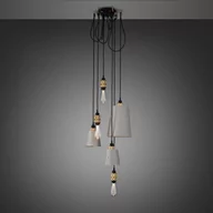 Lampy sufitowe - Żyrandol Hooked 6.0 Mix Szary/Mosiądz - 2.6M [A611L] - miniaturka - grafika 1