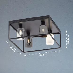 Lampa sufitowa Iska, 4-punktowa, 45x45cm - Lampy sufitowe - miniaturka - grafika 3