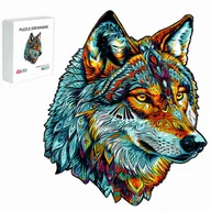 Puzzle - PUZZLE DREWNIANE DLA DZIECI DOROSŁYCH 126 ELEMENTÓW WILK PREZENT DLA DZIECI - miniaturka - grafika 1