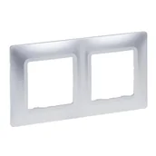 Klawisze i ramki - Legrand Ramka podwójna Niloe Selection 762012 aluminium - miniaturka - grafika 1