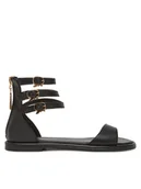 Sandały damskie - Patrizia Pepe Sandały PPJ327 31cz Czarny - miniaturka - grafika 1