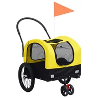Sprzęt podróżny i transportery dla psów - VidaXL Przyczepka rowerowa 2-w-1, dla zwierząt i do biegania, 9,5 kg - miniaturka - grafika 1