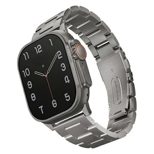 Etui Uniq pasek Osta na Apple Watch 42/44/45/ 49mm Series 1/2/3/4/5/6/7/8/SE/SE2/Ultra Stainless Steel srebrny/titanium silver - Akcesoria do smartwatchy - miniaturka - grafika 1