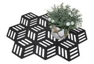 Obrusy i serwetki - Podkładka Filcowa Dekoracyjna na Stół Pod Talerz Sześcian 3D 40cm Czarny - miniaturka - grafika 1