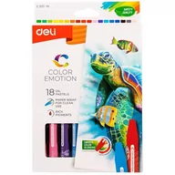 Przybory szkolne - Pastele olejne COLOR EMOTION 18 kolorów EC20110 DELI - miniaturka - grafika 1