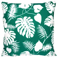 Poszewki na poduszki - Poszewka na poduszkę bawełniana EL-TEX 70x80 cm, Liście Monstera Emerald - miniaturka - grafika 1