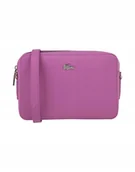 Torebki damskie - Różowa torebka Lacoste, skórzana torba na ramię, Chantaco Piqué - miniaturka - grafika 1