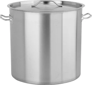 Garnek 43 l z podziałką 38 x 38 cm grube dno stal nierdzewna nitowane uszy YG-00017 - Garnki - miniaturka - grafika 2