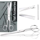 Akcesoria do paznokci - Nożyce nożyczki krawieckie tradycyjne do cięcia tkanin duże uniwersalne srebrne - miniaturka - grafika 1