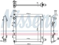Układ chłodzenia - akcesoria - Chłodnica, układ chłodzenia silnika Nissens 606865 - miniaturka - grafika 1