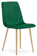 Krzesła - Ciemnozielone krzesło welurowe pikowane N7-E65 - miniaturka - grafika 1