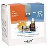 Sesderma promocyjny zestaw C-Vit nawilżający krem do twarzy 50 ml + Hidraderm Hyal serum liposomowe 30 ml