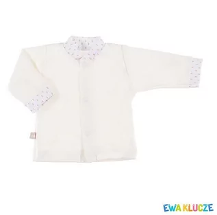 Kaftaniki dla niemowląt - KAFTAN NEWBORN ECRU Ewa Klucze - 50 - grafika 1