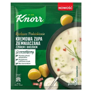 Knorr Rozkosze podniebienia Kremowa zupa ziemniaczana z porem i boczkiem 70 g - Zupy w płynie - miniaturka - grafika 1