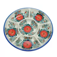 Miski i półmiski - Ceramiczna półmisek dzielony Ceramika Bolesławiec - miniaturka - grafika 1