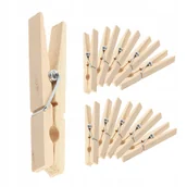 Suszarki na ubrania - Drewniane klamerki do prania, brązowe, 10 szt. - miniaturka - grafika 1