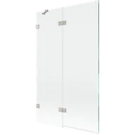 Parawany nawannowe - Mexen Lunar parawan nawannowy 2-skrzydłowy lewy 110 x 150 cm, transparent, nikiel szczotkowany - 897-110-100-97-00-L - miniaturka - grafika 1