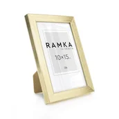 Ramki na zdjęcia - Ramka na zdjęcia 10x15 cm z podpórką Złota - miniaturka - grafika 1