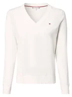 Swetry damskie - Tommy Hilfiger Sweter damski Kobiety biały jednolity, S - miniaturka - grafika 1