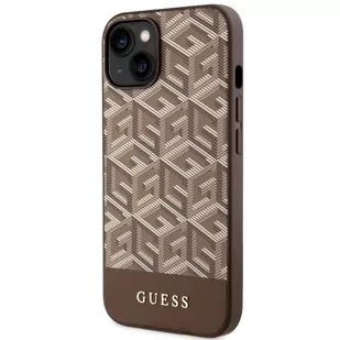 Guess GUHMP14SHGCFSEW iPhone 14 6.1" brązowy/brown hardcase GCube Stripes MagSafe - Etui i futerały do telefonów - miniaturka - grafika 2