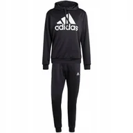 Dresy damskie - Dres męski adidas Terry Hooded Tracksuit czarny IP1610 S - Adidas - miniaturka - grafika 1