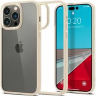 Etui i futerały do telefonów - Spigen Etui Crystal Hybrid do iPhone 14 Pro przezroczysto-beżowe - miniaturka - grafika 1