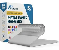 Skarpetki dla dzieci - LifeMaster Białe antypoślizgowe metalowe wieszaki, wytrzymałe, oszczędność miejsca, na spodnie, dżinsy, koce, obrusy, rozwiązanie do organizacji szafy z otwartym, eleganckim wzornictwem i maksimum 30 - miniaturka - grafika 1