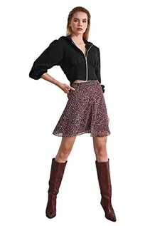 Spódnice - Trendyol Women's szyfonowa spódnica z nadrukiem, wielokolorowa, 34 - grafika 1