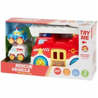 Zabawki zdalnie sterowane - Pojazdy ratunkowe ze światłem zabawki autka karetka wóz strażacki - miniaturka - grafika 1
