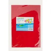 Pozostałe akcesoria dla plastyków - Craft with Fun Ozdoba dekoracyjna Filc Arkusz 20x30/5szt Czerw 40/80 - miniaturka - grafika 1