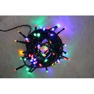Oświetlenie świąteczne - Lampki łańcuch świetlny zewnętrzny 100 LED 5 m wielokolorowe - miniaturka - grafika 1