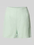 Spodenki damskie - Szorty z wysokim stanem w jednolitym kolorze - miniaturka - grafika 1