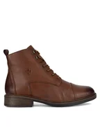 Botki damskie - Rieker Botki 71442-25 Brązowy - miniaturka - grafika 1