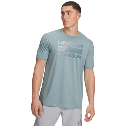 UA Team Issue Wordmark SS - Serpentyna / / Jasper Blue - XS