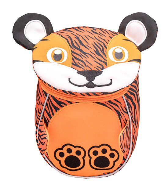 BELMIL® Plecak przedszkolny Mini Animals Tiger włókno syntetyczne pomarańczowy/czarny