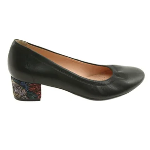 Arka Czółenka damskie skórzane czarne 5627 - Czółenka - miniaturka - grafika 1