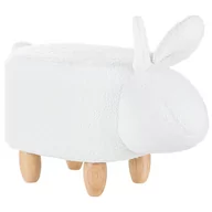 Maty antypoślizgowe - Beliani Hoker tapicerowany white BUNNY - miniaturka - grafika 1