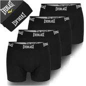 Majtki męskie - Everlast Bokserki Męskie Bawełniane Czarne 4 sztuki Rozmiar XL - miniaturka - grafika 1