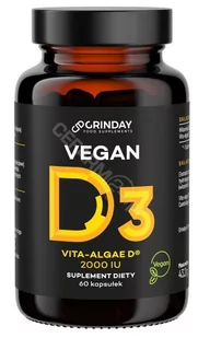 Grinday Vegan D3 2000 IU x 60 kaps - Witaminy i minerały - miniaturka - grafika 1