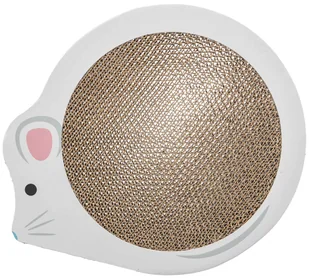 TRIXIE Drapak Kartonowy Junior w kształcie myszy 35 x 2.5 x 29.5 cm - biały - Drapaki dla kotów - miniaturka - grafika 1