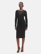 Sukienki - Fracomina Sukienka dzianinowa FJ23WD5002K51801 Czarny Slim Fit - miniaturka - grafika 1
