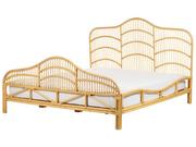 Łóżka - Łóżko rattanowe 180 x 200 cm jasne drewno DOMEYROT - miniaturka - grafika 1
