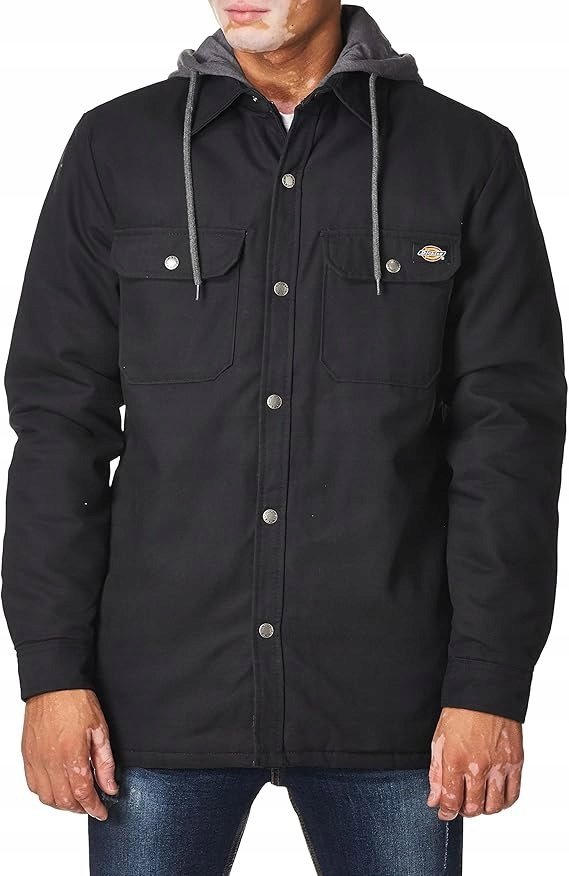 DICKIES KURTKA MĘSKA CZARNA Z KAPTUREM NA ZAMEK DŁUGI RĘKAW XL 1JSC